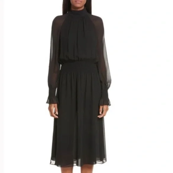 Tory Burch 100% Silk Colette Dress Lined - Picture 2 of 10